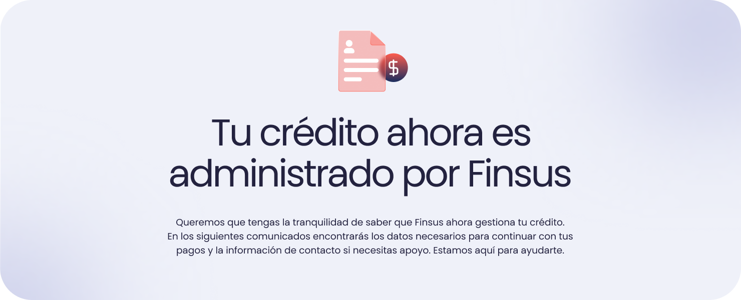 Banner informativo Finsus